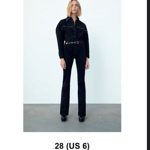 Zara High Rise Flare Jeans